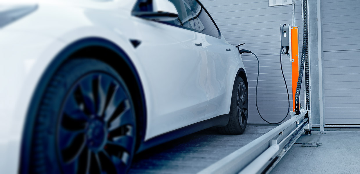 KLAUS Multiparking E-Parking E-Laden Header