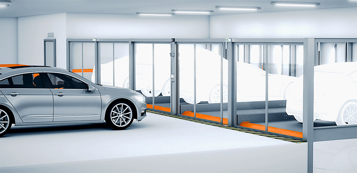 KLAUS Multiparking Grafik halbautomatisches Parksystem TrendVario