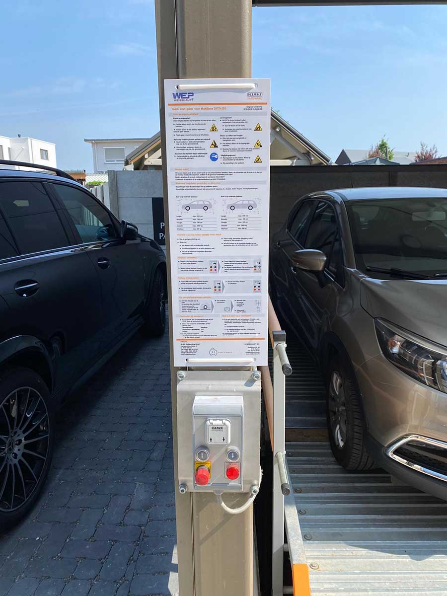 Bedienelement eines Parksystems