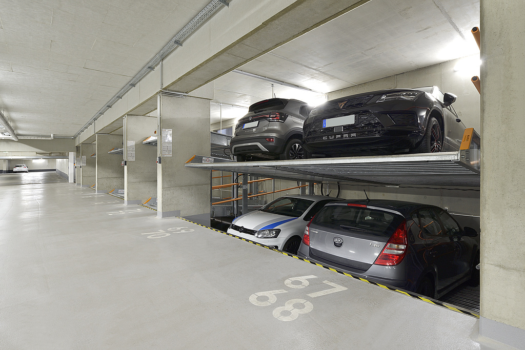 Parker Ansicht Tiefgarage